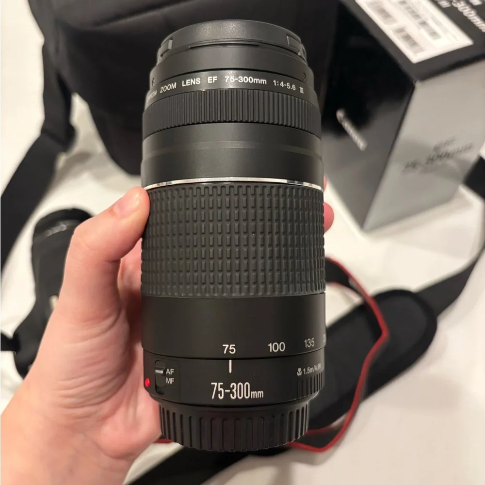 Canon T6 Camera Kit in Black with EF 75-300mm Lens and Accessories